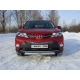 Защита переднего бампера овальная 75х42 мм ТСС для Toyota RAV4 2013-2015