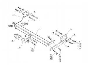 ТСУ Фаркоп Avtos на  Ford Tourneo Custom № FD 30