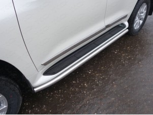 Защита штатных порогов  60 мм для Toyota Land Cruiser 200 № TOYLC20015-24